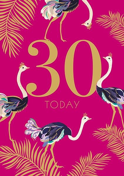 Sara Miller 30th Birthday Card