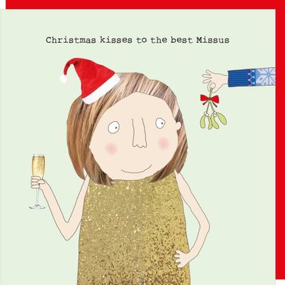 Christmas Kisses Wife Card