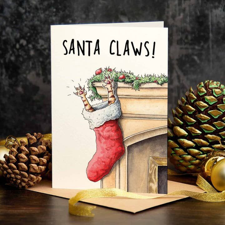 Christmas Santa Claws Card