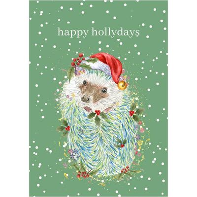 Christmas Hedgehog Card