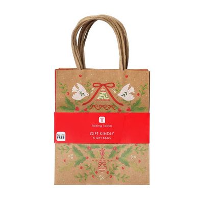 Folklore Christmas Gift Bags Pack 8