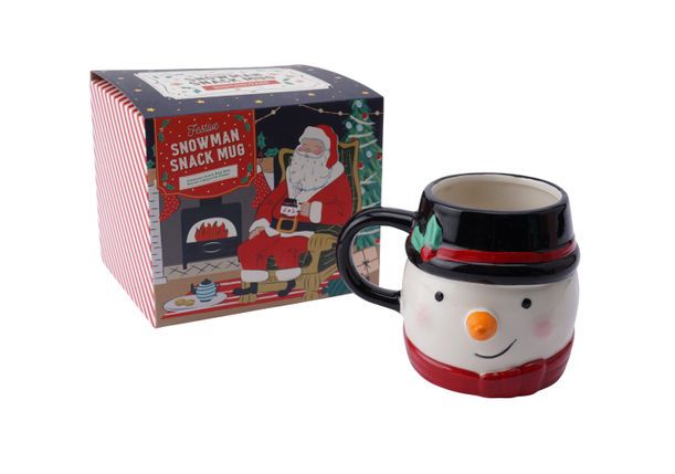 Christmas Snowman Snack Mug