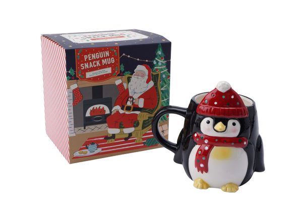 Christmas Penguin Snack Mug