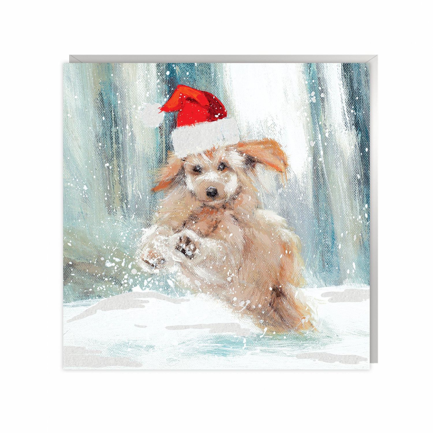 Santa Puppy Pack Of 6 Charity Christmas Cards