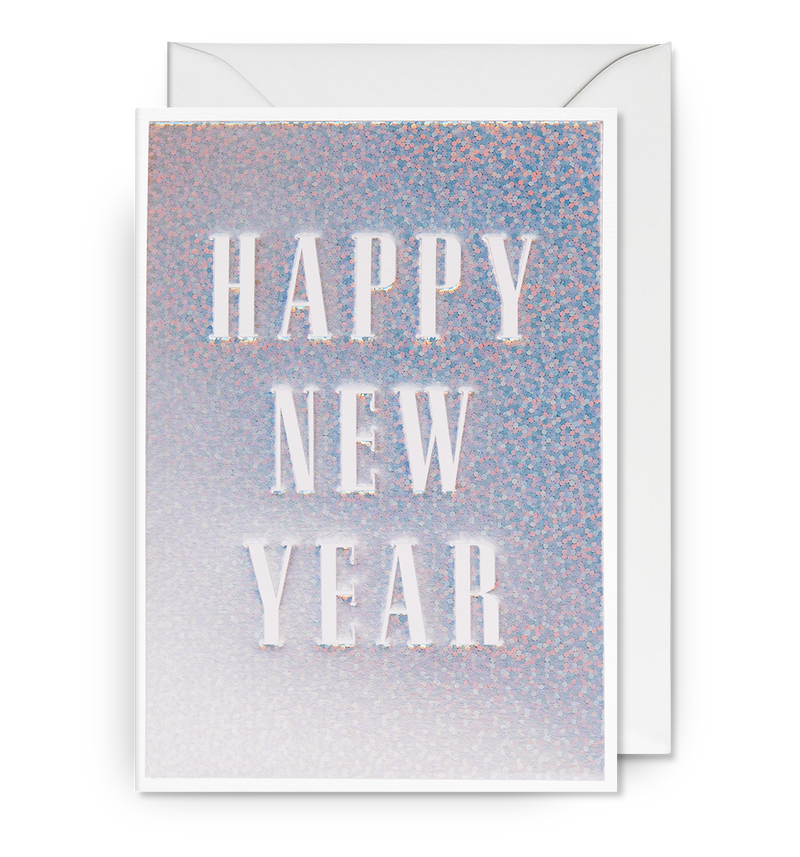 Happy New Year Holographic Card