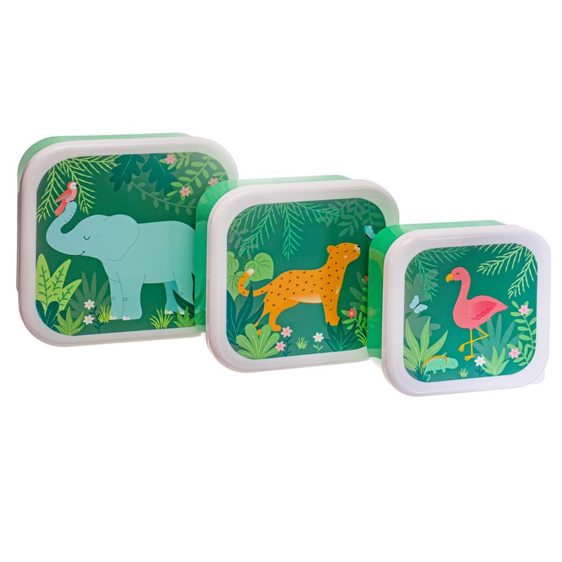 Jungle Friends Set Of 3 Snack Pots