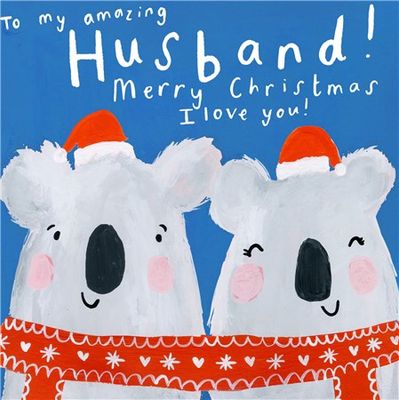 Amazing Husband Bears Christmas Card
