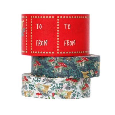 Midnight Forest Christmas Paper Tape 3 Pack