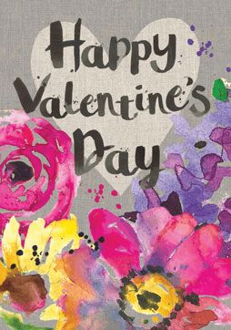 Valentines Day Flowers Card