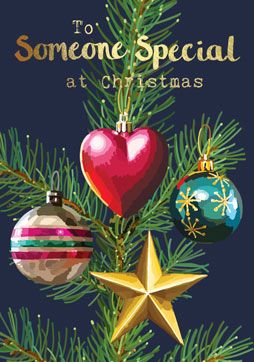 Christmas Baubles Someone Special Card