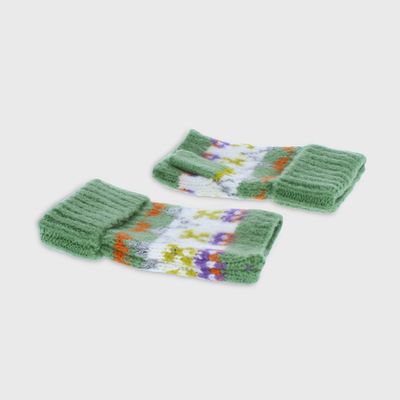 Carla Fingerless Gloves - Green