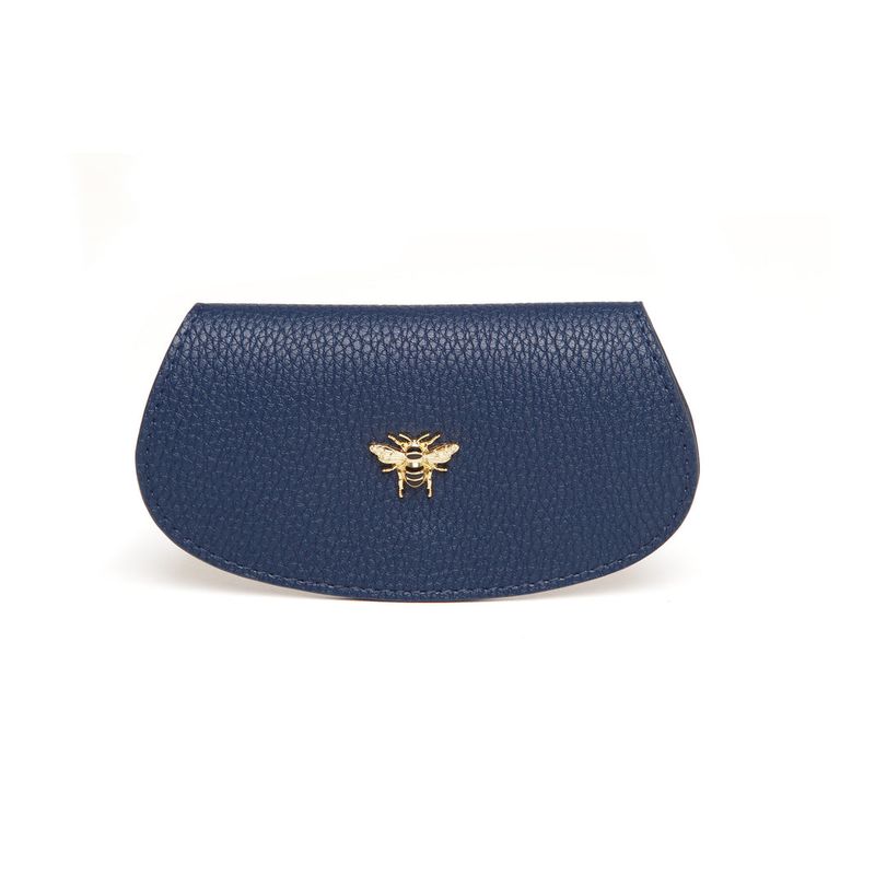 Alice Wheeler Bee Glasses Case - Navy