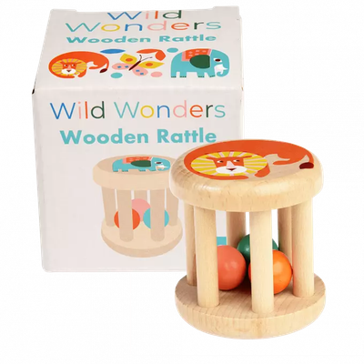Wild Wonders Wooden Rattle