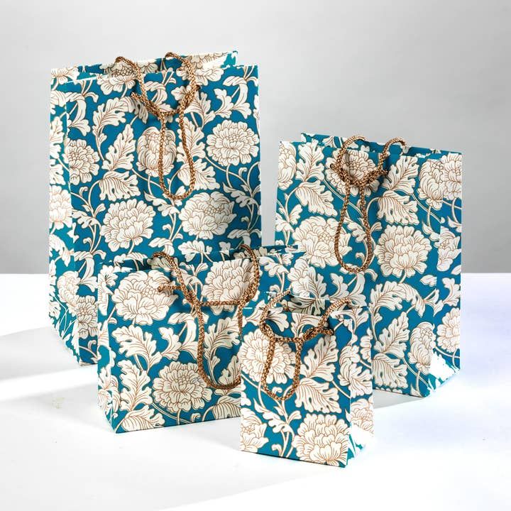 Medium Gift Bag - Blue Floral