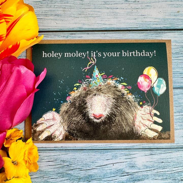 Holey Moley Birthday Card