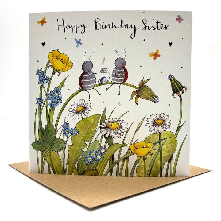 Sister Ladybird Birthday Card