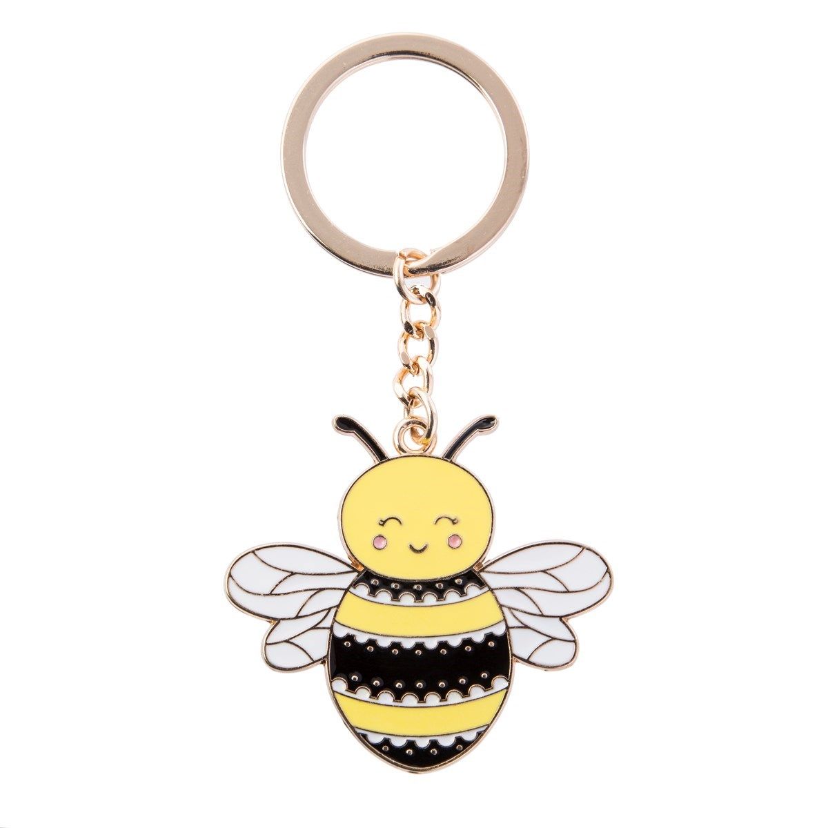 Bee Enamel Keyring