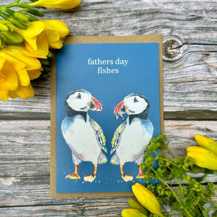 Father&#39;s Day Puffin Card