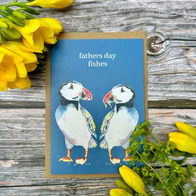 Father&#39;s Day Puffin Card