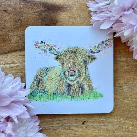 Highland Cow Coaster
