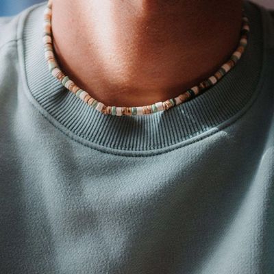 Green Wooden Bead Necklace