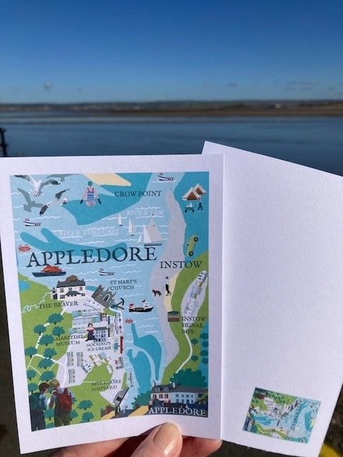 Betty Boyns Appledore A6 Postcard