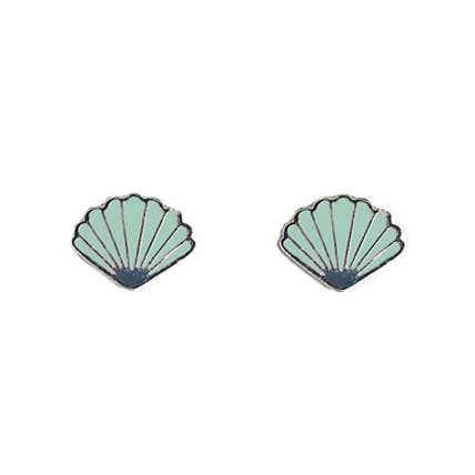 Mint Shell Studs