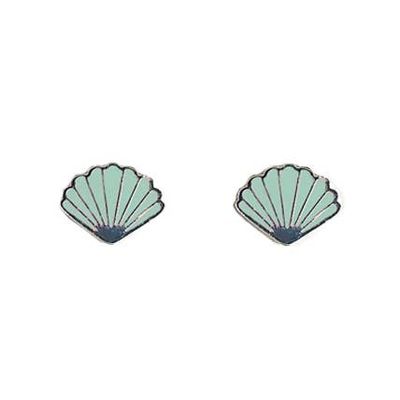 Mint Shell Studs
