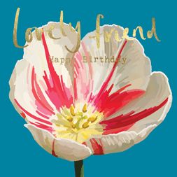 Botanical Lovely Friend Birthday Card