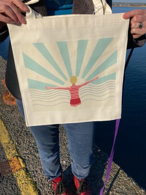 Betty Boyns Sunrise Swimmer Tote Bag