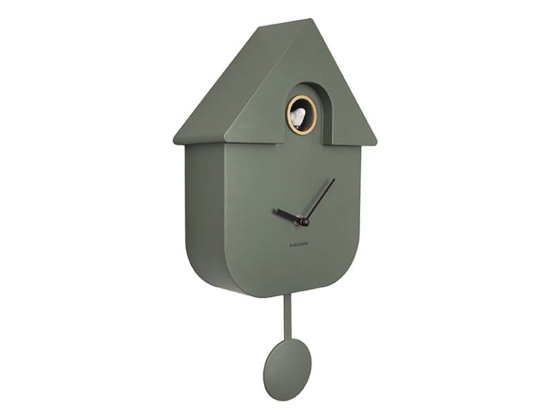Karlsson Modern Cuckoo Clock - Jungle Green
