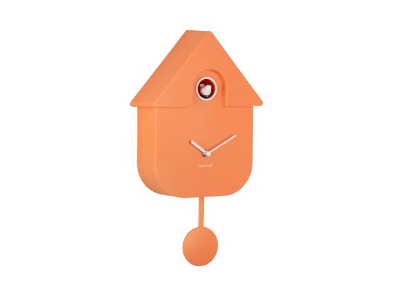 Karlsson Modern Cuckoo Clock - Bright Orange