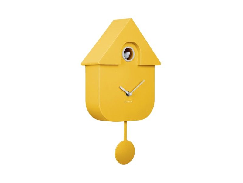 Karlsson Modern Cuckoo Clock - Bright Yellow