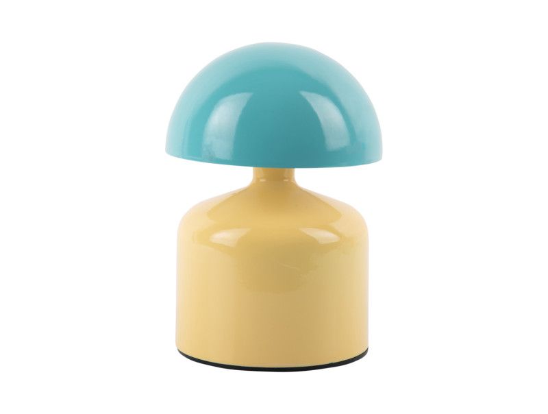 Leitmotiv Funky Impetu LED Table Lamp - Soft Yellow With Turquoise