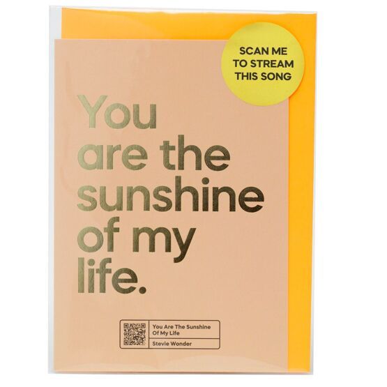 Say It With Songs Card - You Are The Sunshine Of My Life