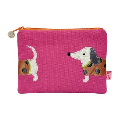 Lua Sausage Dog Purse - Pink Canvas