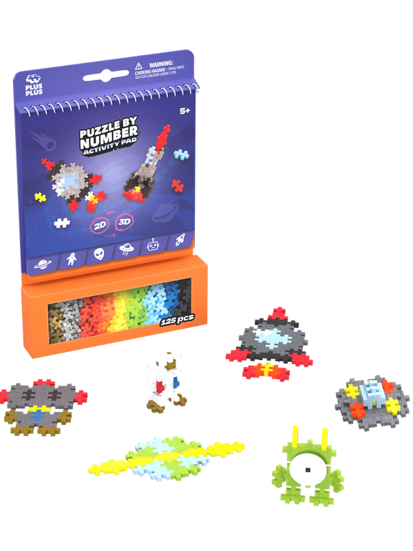 Plus Plus Puzzle By Number Activity Pad - Space
