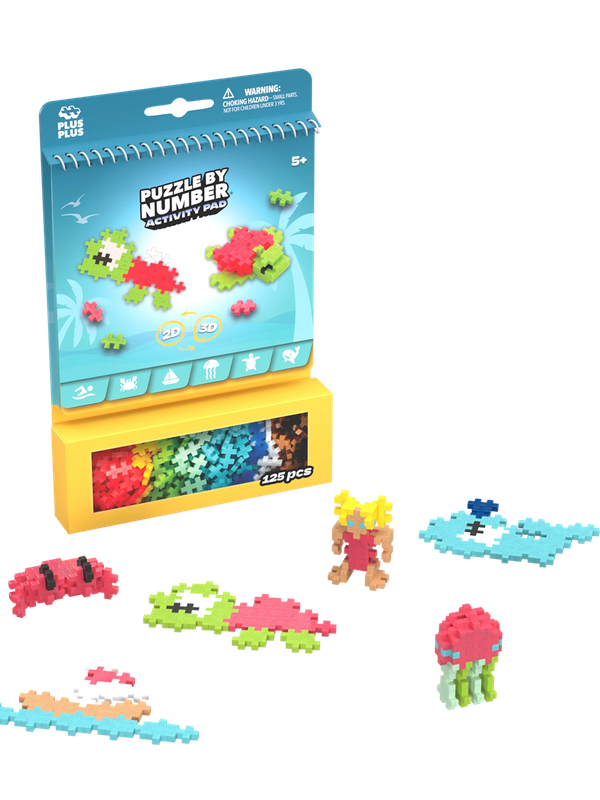 Plus Plus Puzzle By Number Activity Pad - Ocean