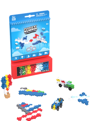 Plus Plus Puzzle By Number Activity Pad - Transportation