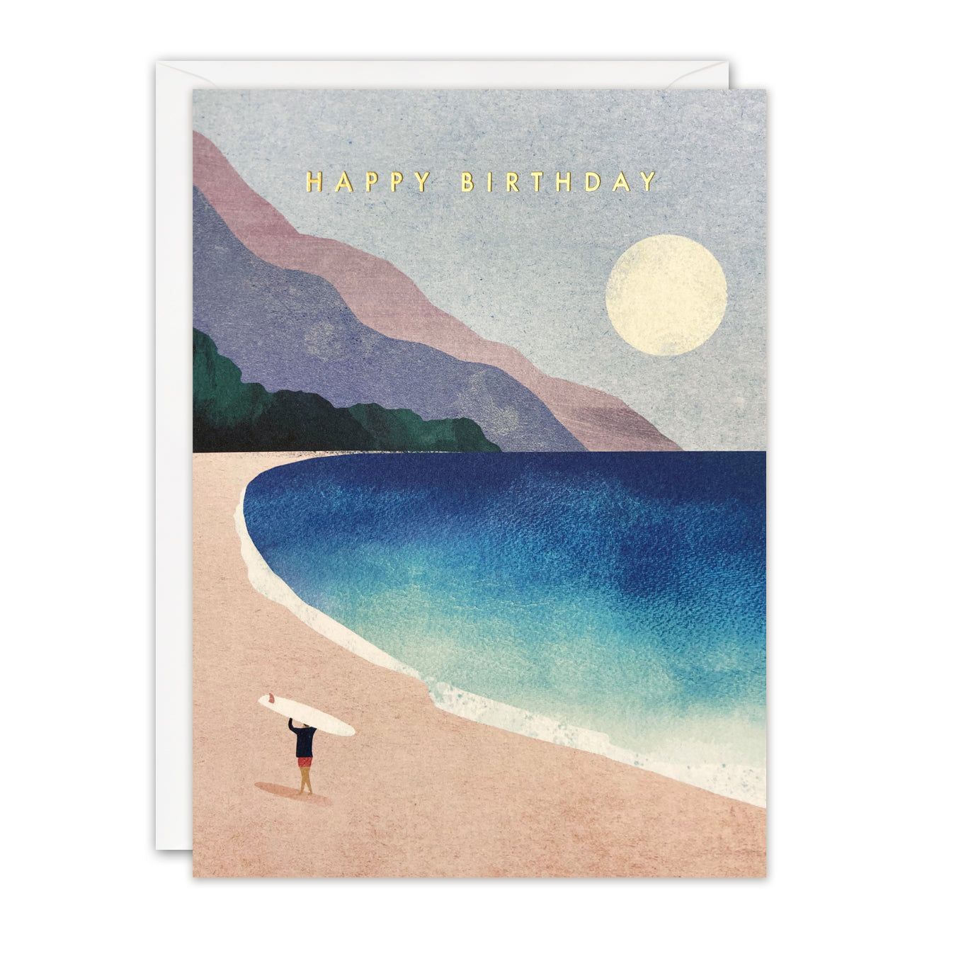 Offshore Surf Beach Birthday Card