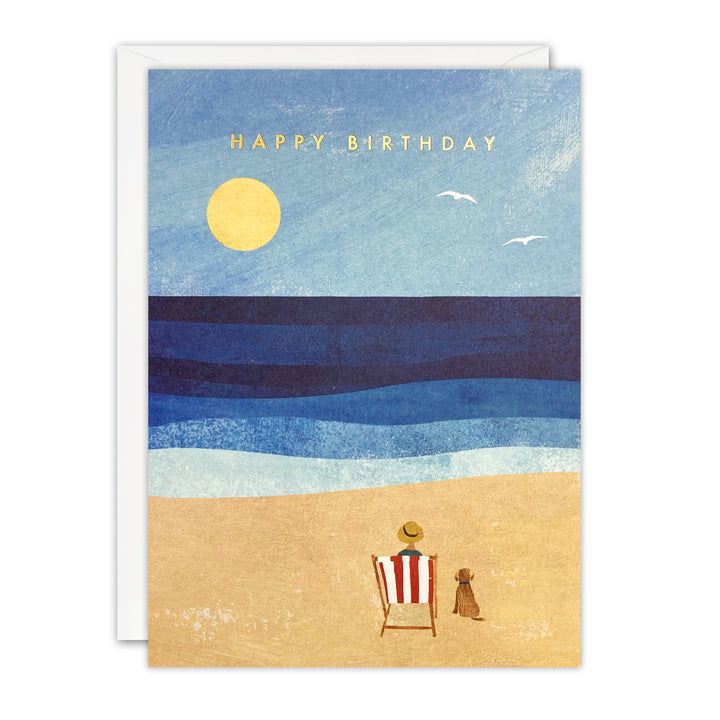 Offshore Dog &amp; Deckchair Birthday Card