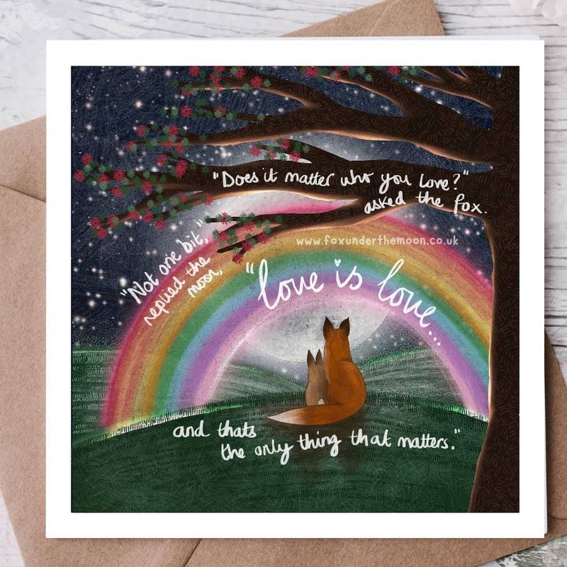 Love Is Love Card By Fox Under The Moon