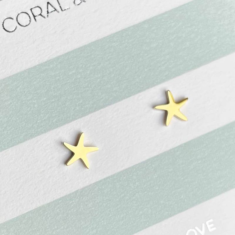 Gold Starfish Earrings