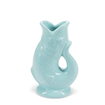 Ceramic Fish Vase - Light Blue