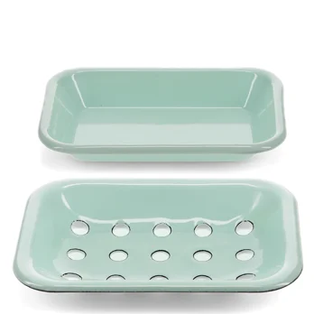 Enamel Soap Dish - Green