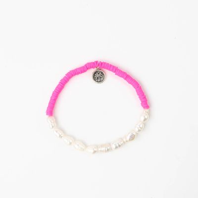 Stretch Beaded Bracelet Pink