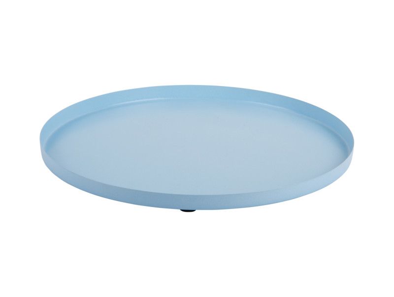 Present Time Servir Small Round Tray - Soft Blue