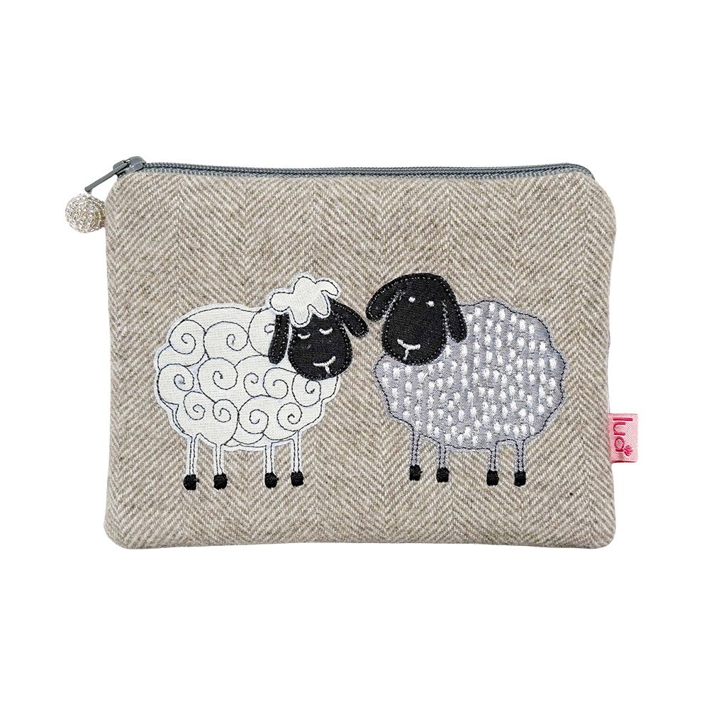 Lua Sheep Purse - Natural Herringbone