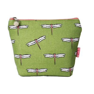 Lua Dragonfly Cosmetic Bag - Apple Green Canvas