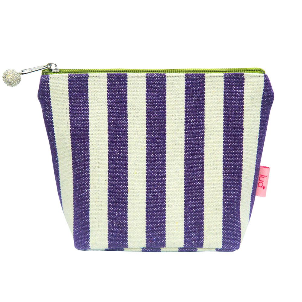 Lua Seaside Stripe Cosmetic Bag - Navy Canvas